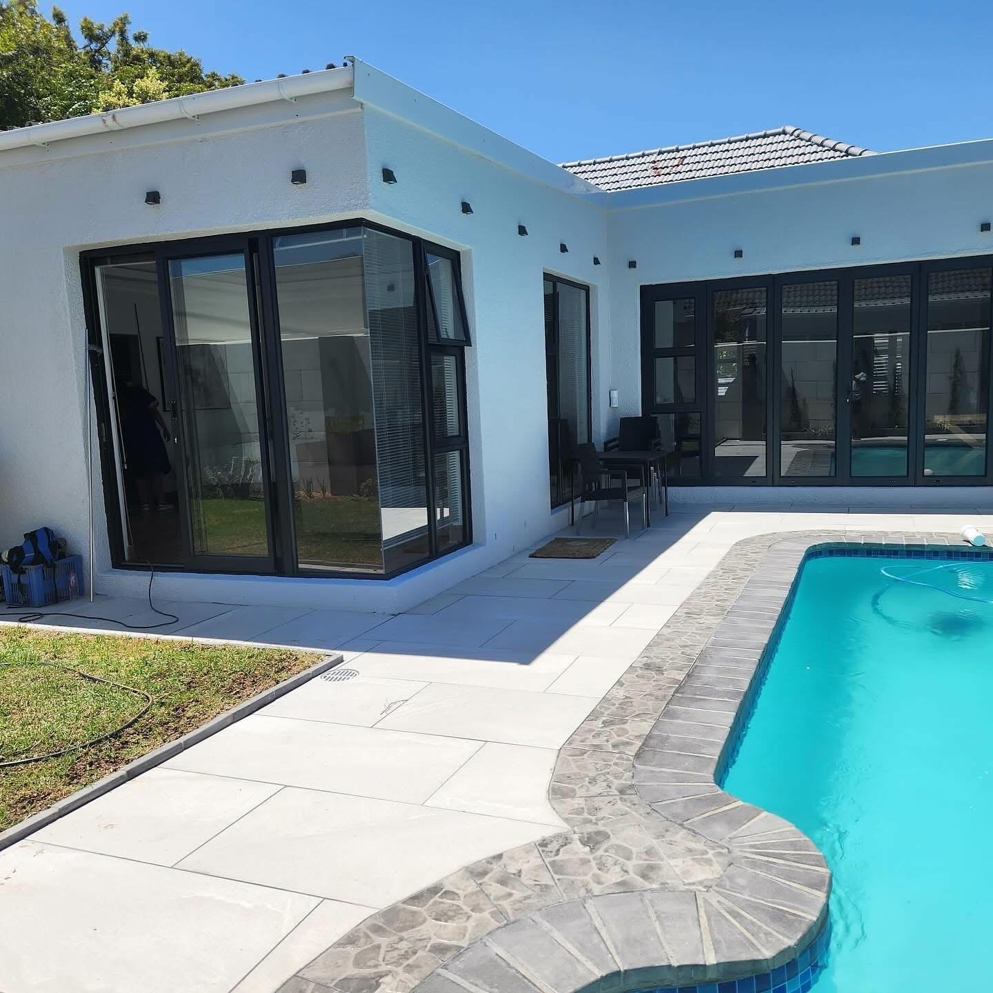 Luxury home with pool and aluminium doors